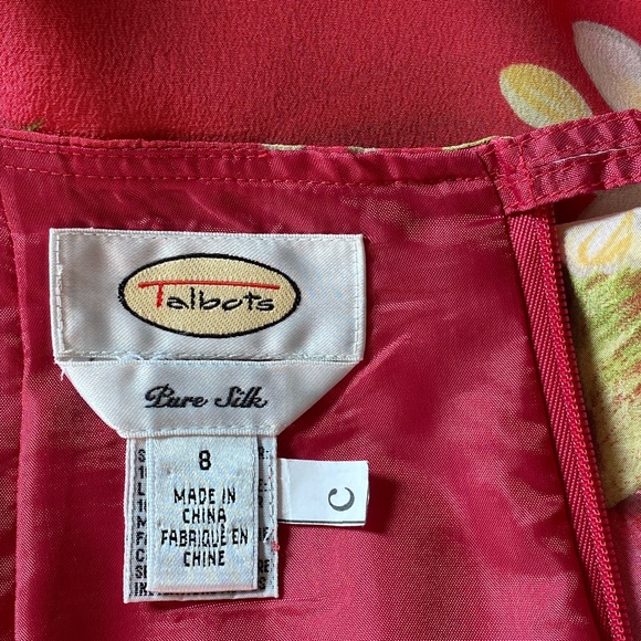 Maxi Silk Skirt Talbots Women's Size 8 Faux Wrap Floral Print - Pre-Owned - Picture 6 of 8